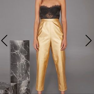 Nasty Gal Gold Dust High-Wasted Pants BNWT